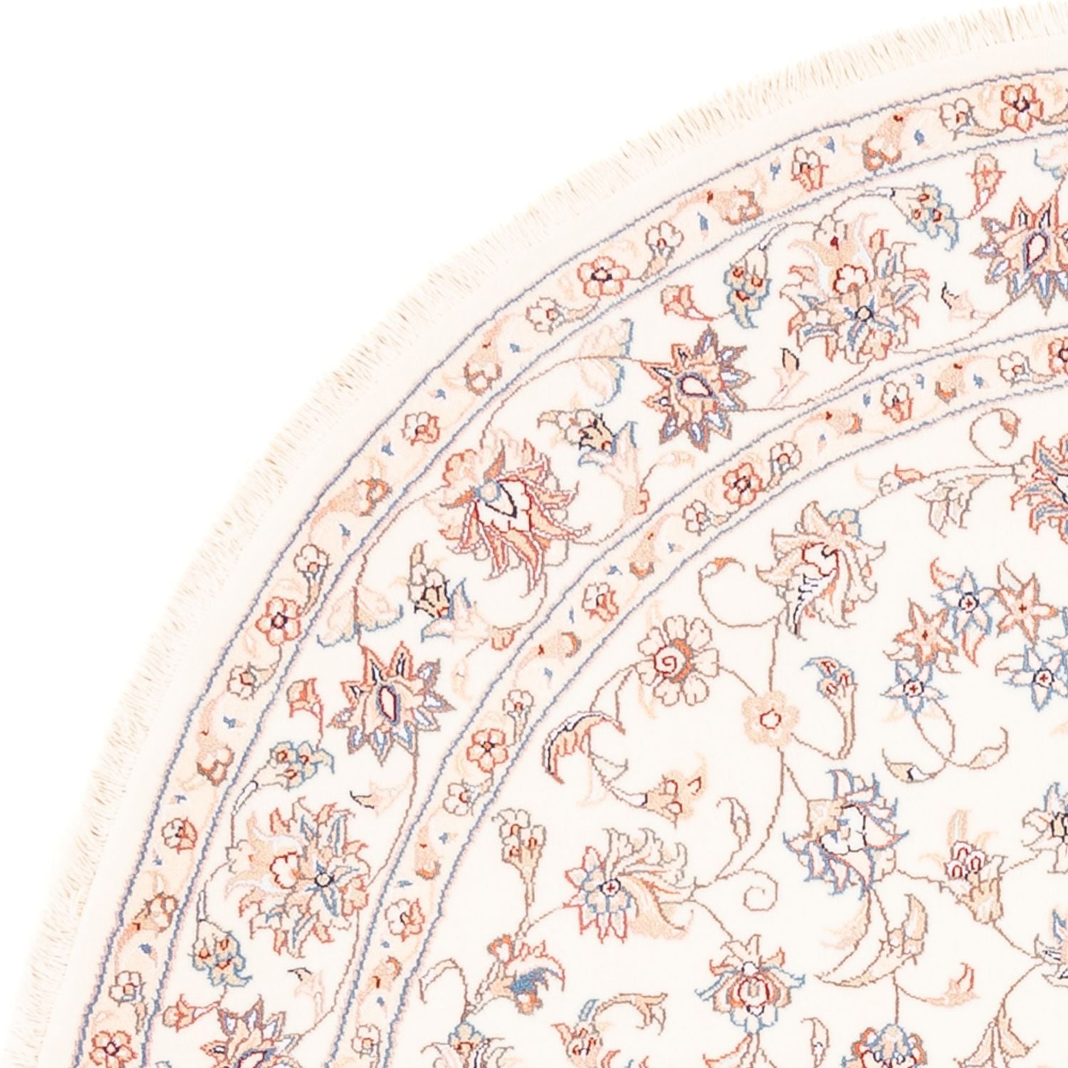 Alfombra persa - Tabriz redondo  - 152 x 146 cm - crema