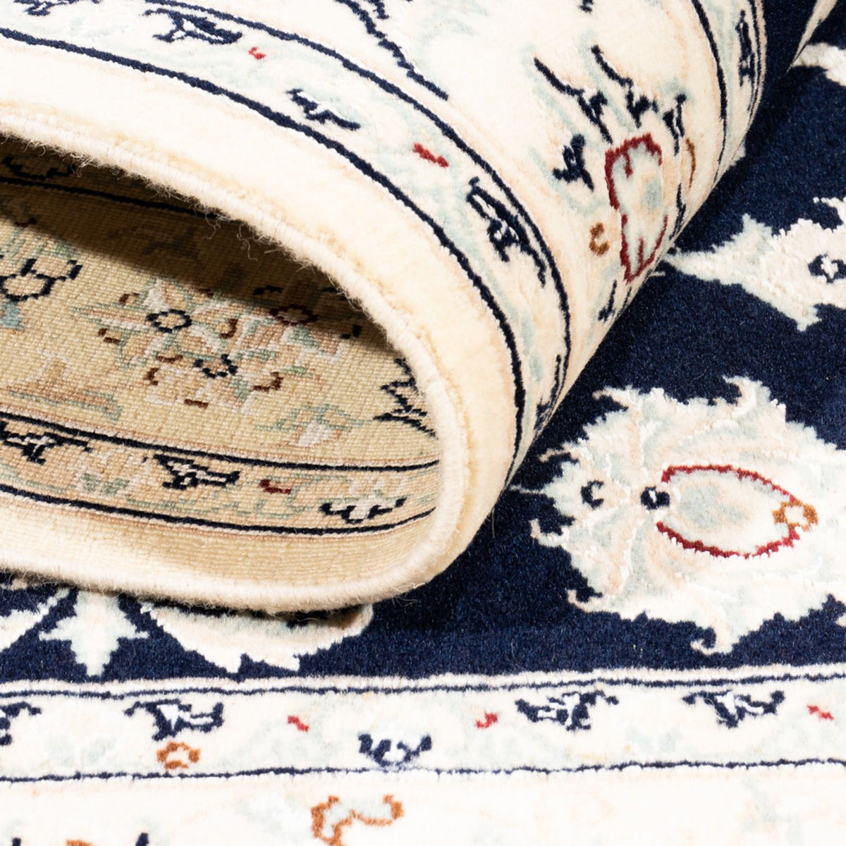 Alfombra Persa - Nain - Prima - 158 x 105 cm - azul oscuro