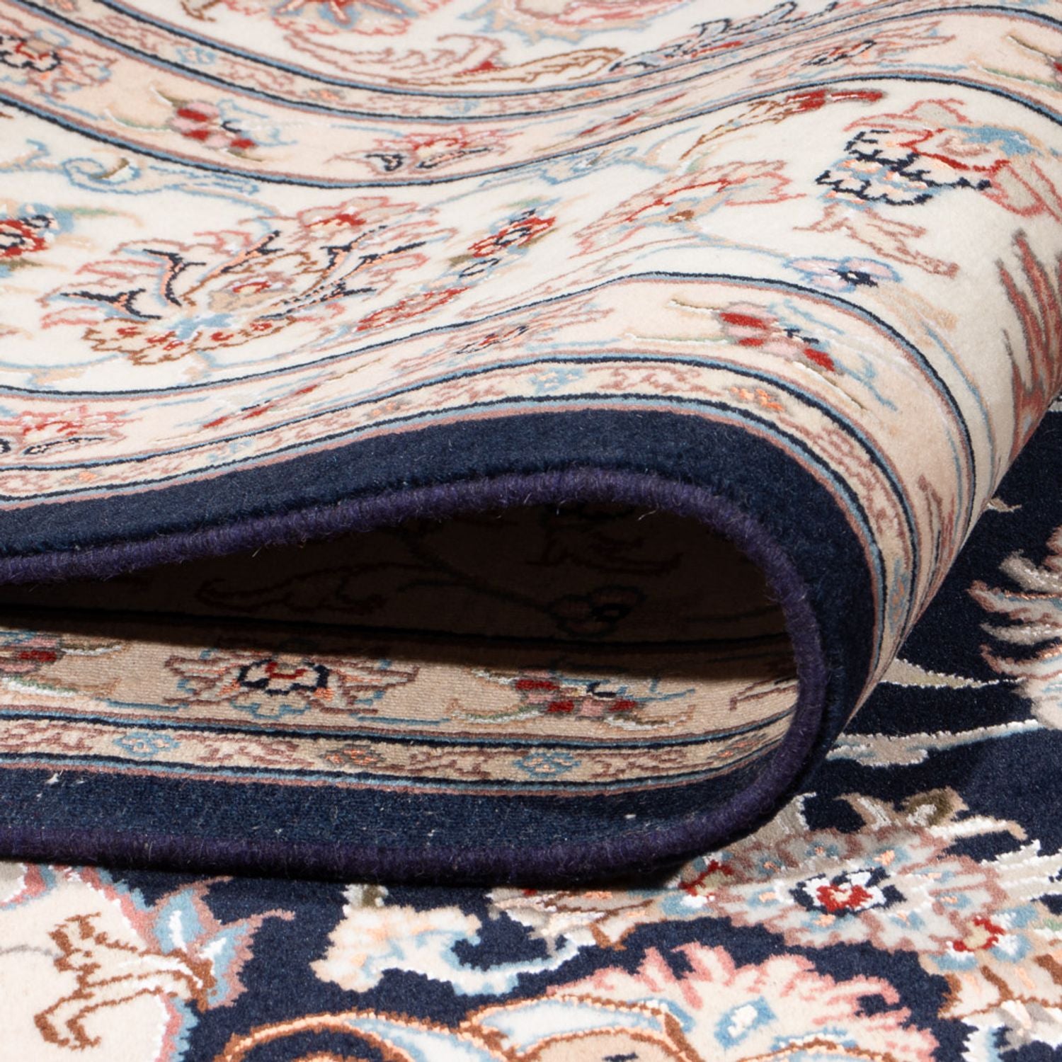 Alfombra Persa - Tabriz - Real - 250 x 198 cm - azul oscuro