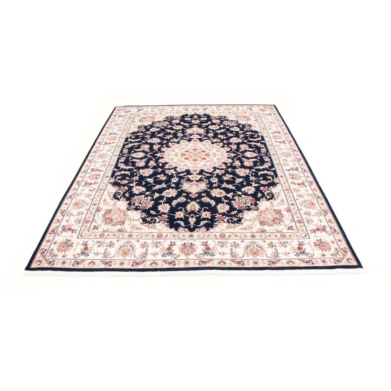 Alfombra Persa - Tabriz - Real - 233 x 168 cm - azul oscuro