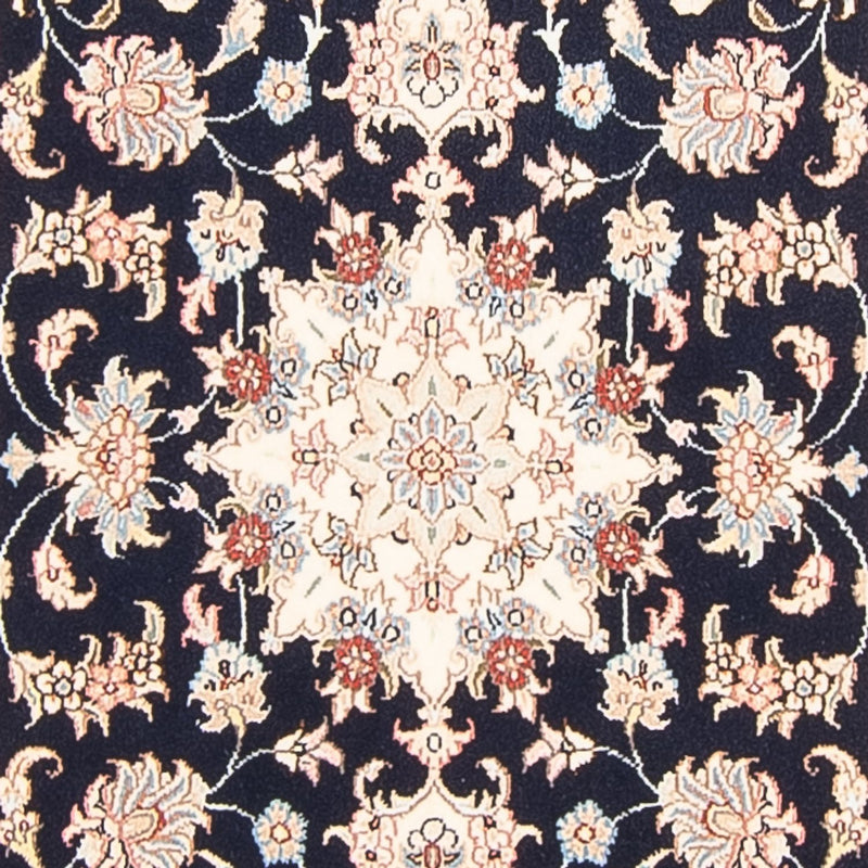 Alfombra de pasillo Alfombra Persa - Tabriz - Real - 297 x 80 cm - azul oscuro