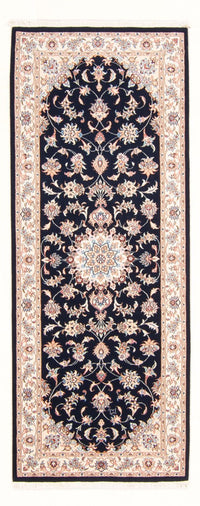 Alfombra de pasillo Alfombra Persa - Tabriz - Real - 208 x 82 cm - azul oscuro