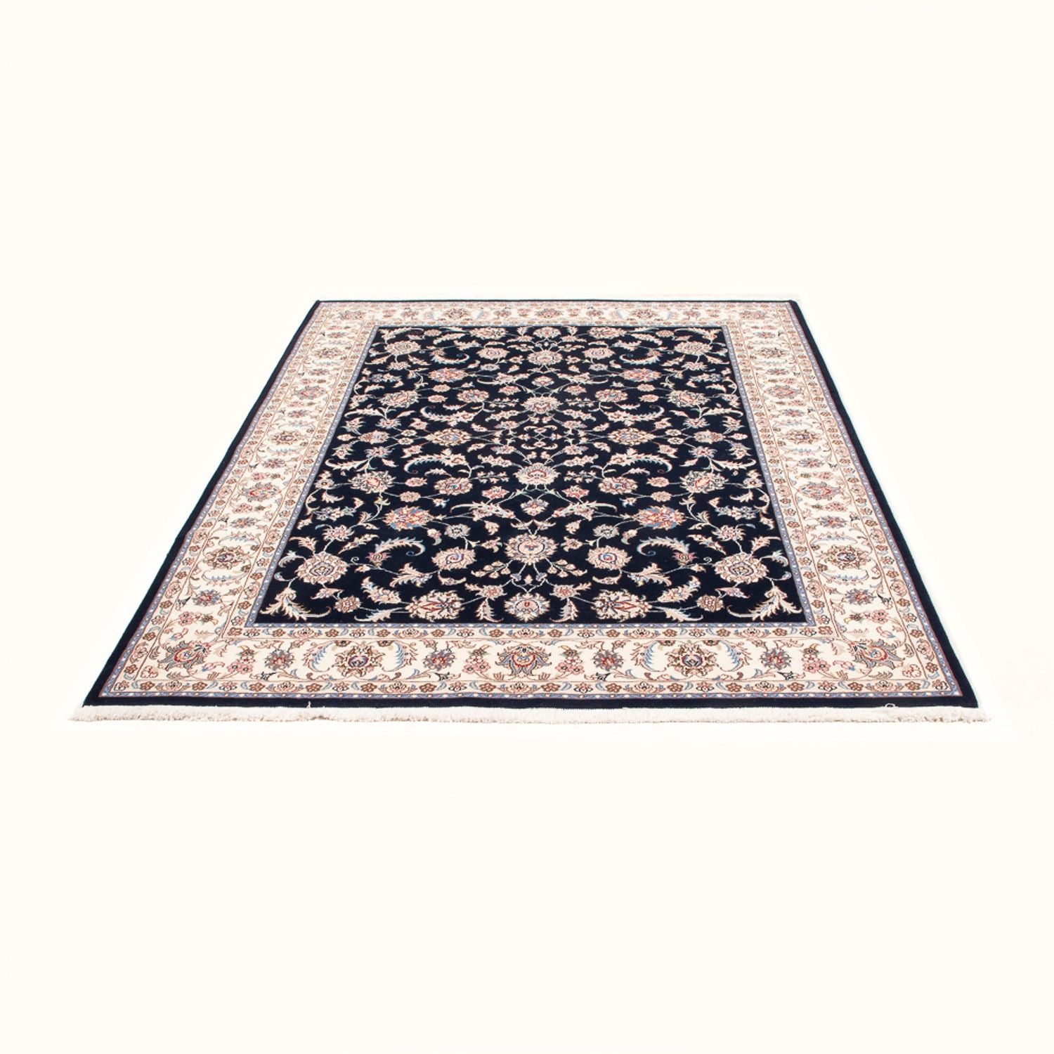 Alfombra Persa - Tabriz - Real - 201 x 153 cm - azul oscuro