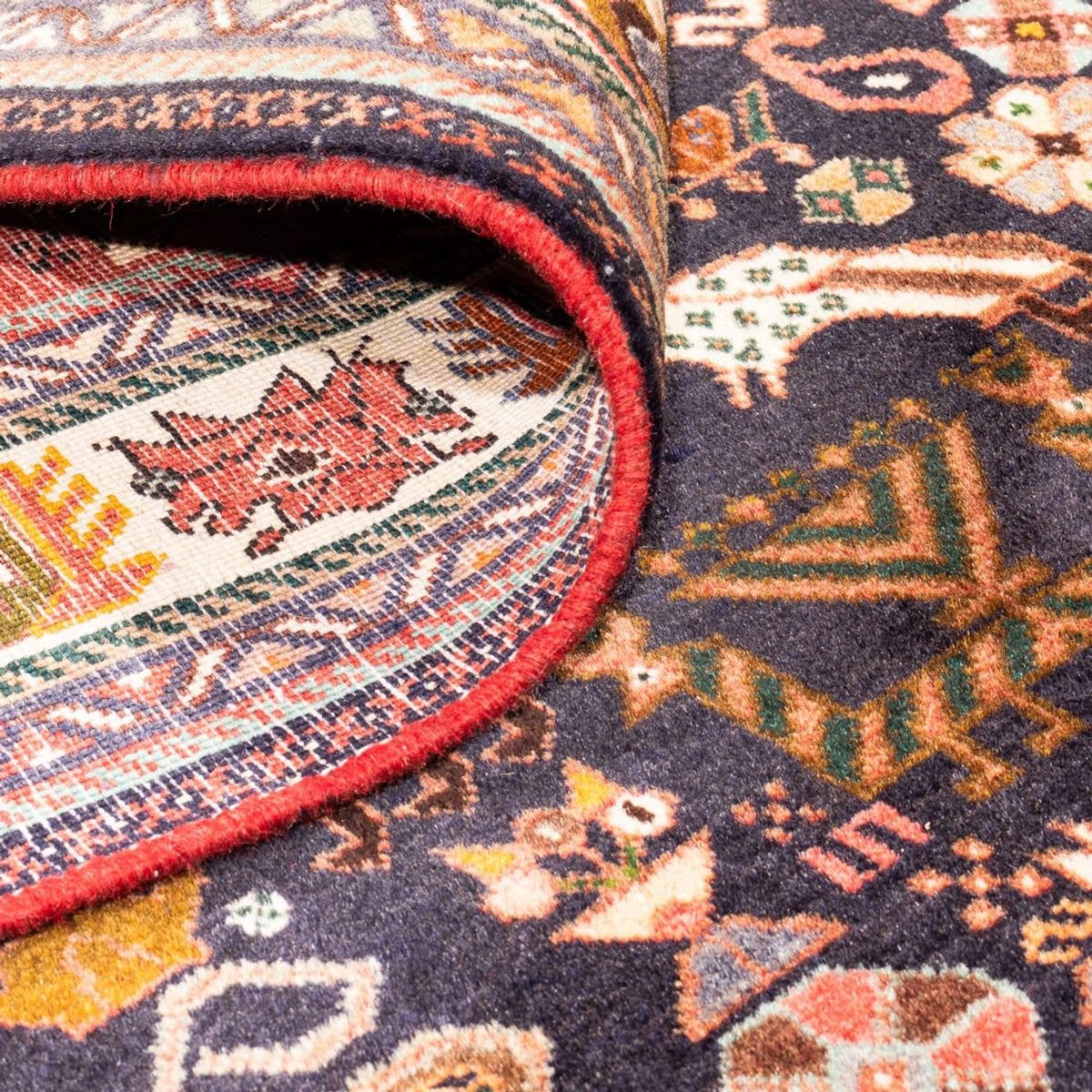 Alfombra persa - Nómada - 250 x 160 cm - azul oscuro