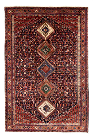 Alfombra persa - Nómada - 304 x 205 cm - rojo burdeos
