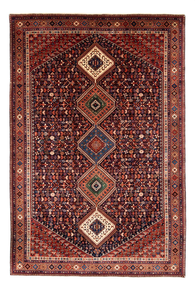 Alfombra persa - Nómada - 304 x 205 cm - rojo burdeos