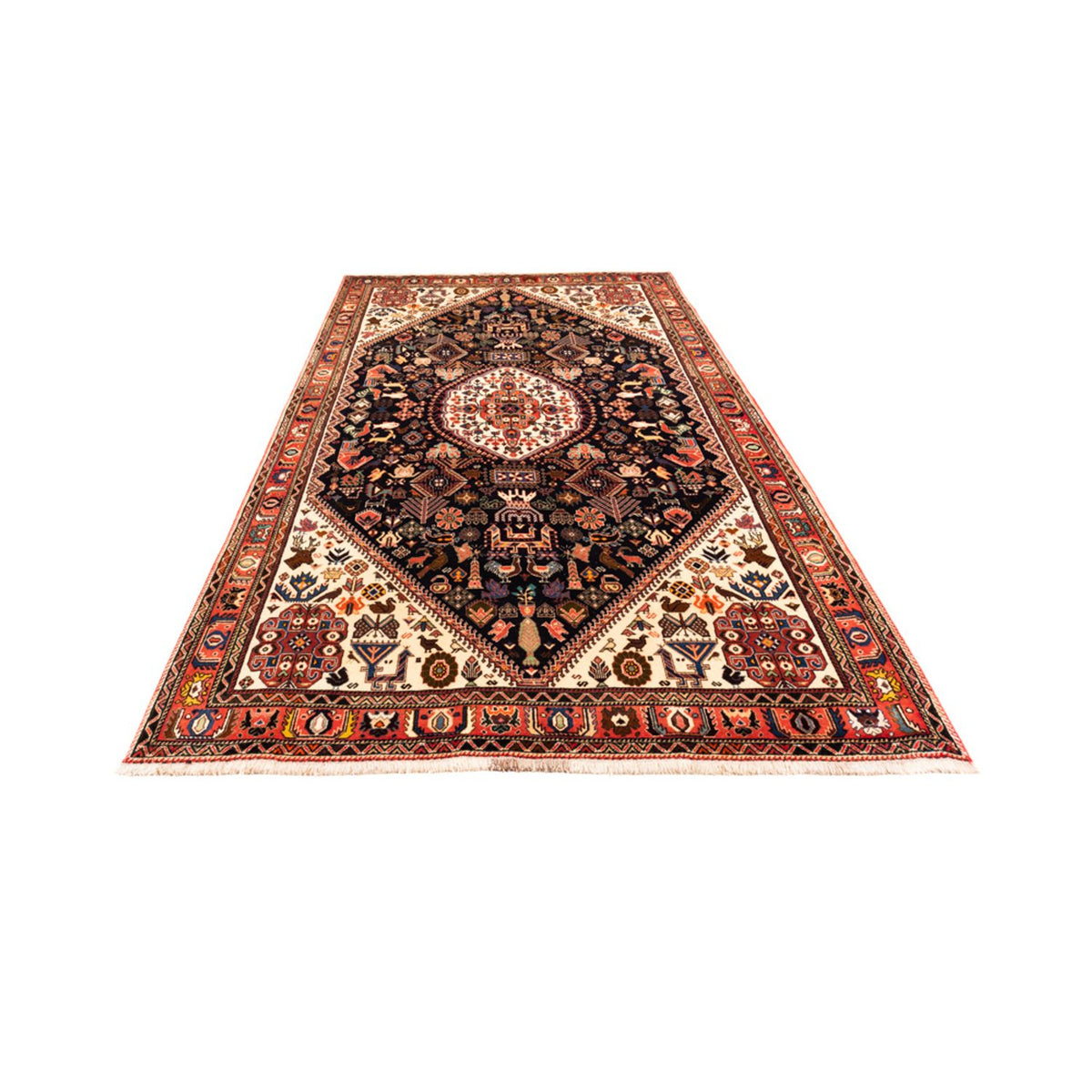 Alfombra persa - Nómada - 252 x 155 cm - azul oscuro