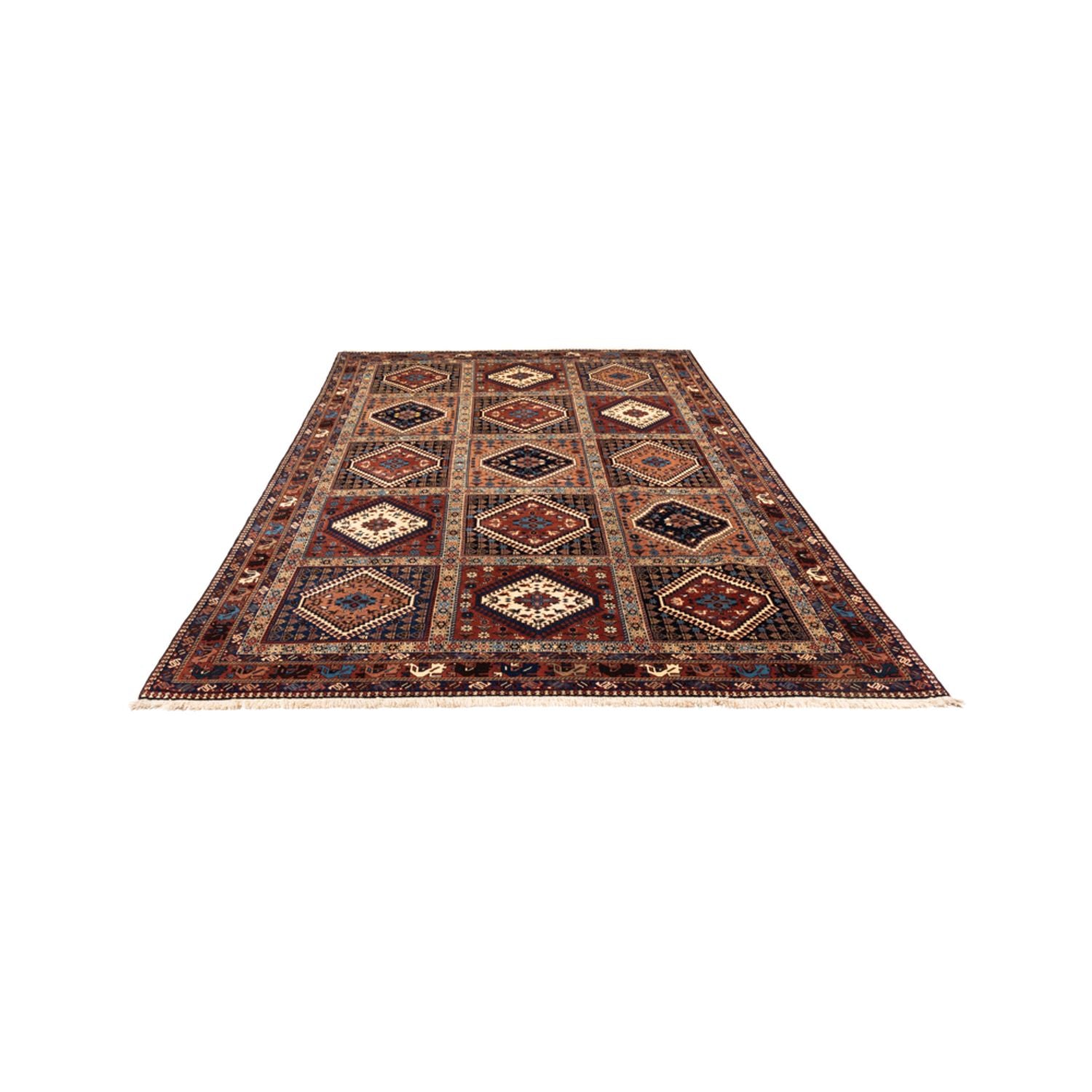 Alfombra persa - Nómada - 306 x 206 cm - rojo burdeos