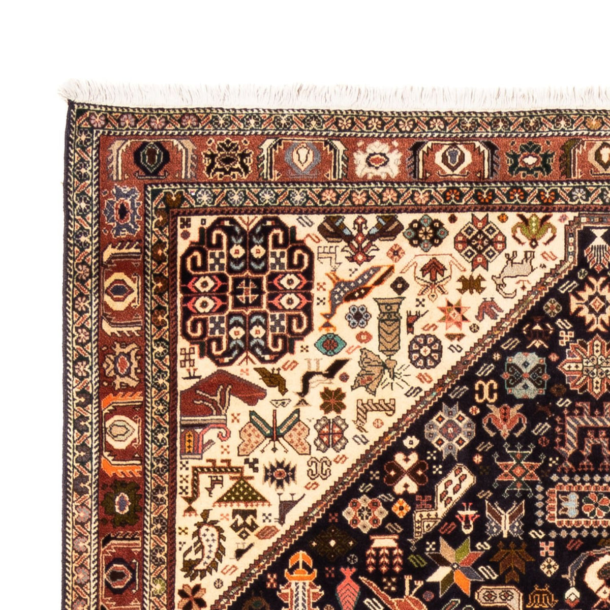 Alfombra persa - Nómada - 257 x 157 cm - azul oscuro