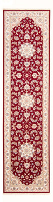 Alfombra de pasillo Alfombra Persa - Tabriz - Real - 305 x 80 cm - rojo