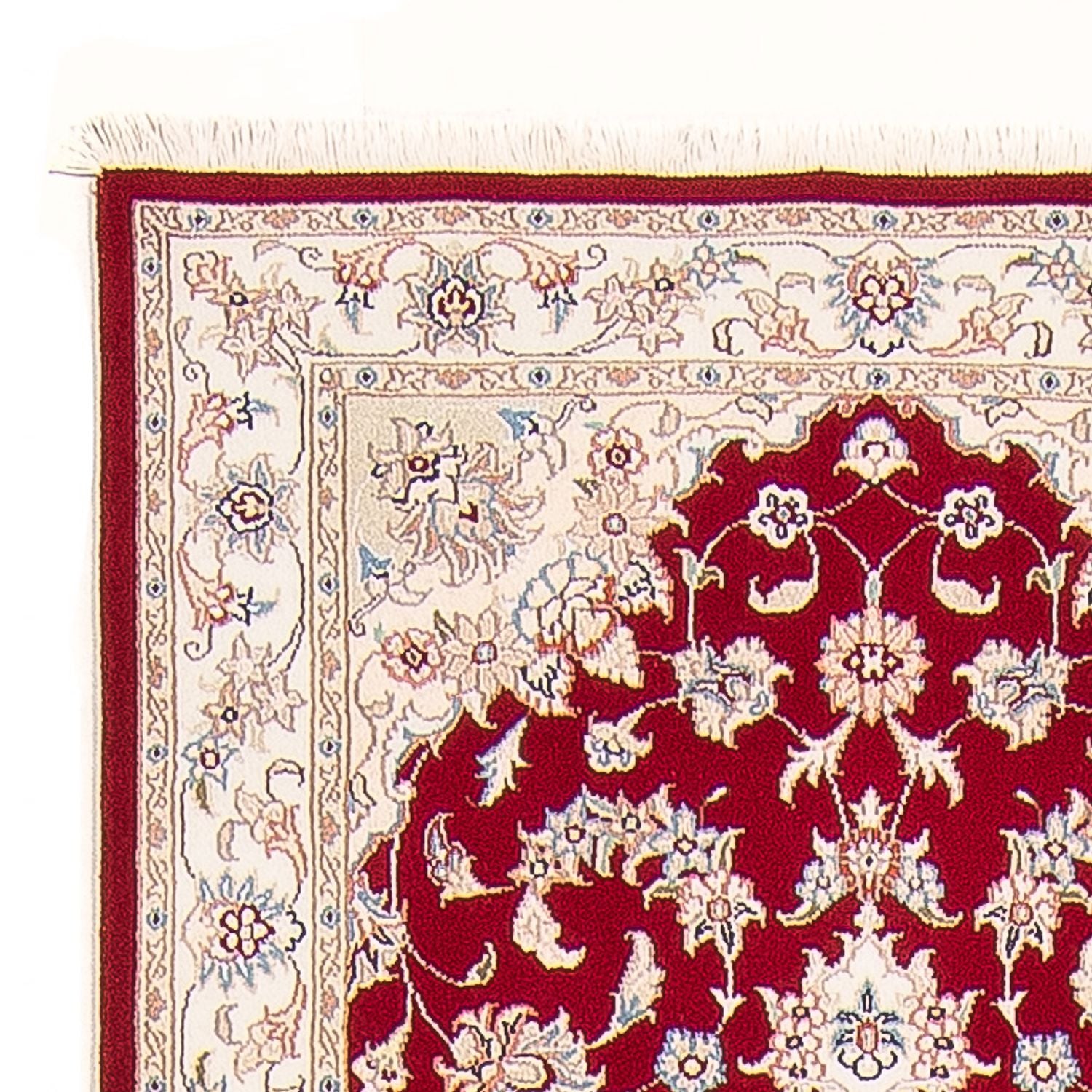 Alfombra de pasillo Alfombra Persa - Tabriz - Real - 305 x 80 cm - rojo