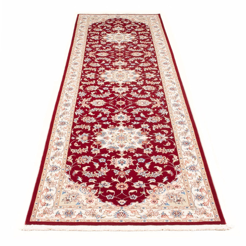 Alfombra de pasillo Alfombra Persa - Tabriz - Real - 305 x 80 cm - rojo
