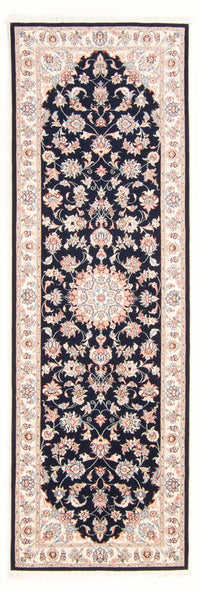 Alfombra de pasillo Alfombra Persa - Tabriz - Real - 252 x 81 cm - azul oscuro