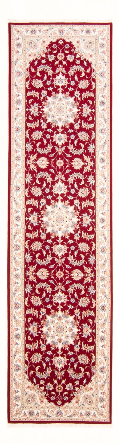 Alfombra de pasillo Alfombra Persa - Tabriz - Real - 305 x 81 cm - rojo