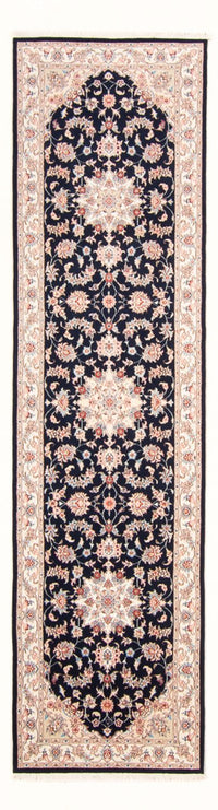 Alfombra de pasillo Alfombra Persa - Tabriz - Real - 295 x 81 cm - azul oscuro