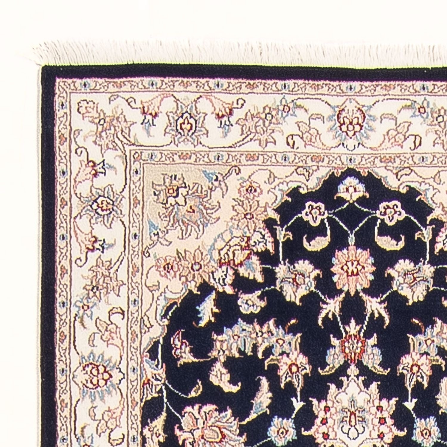 Alfombra de pasillo Alfombra Persa - Tabriz - Real - 295 x 81 cm - azul oscuro