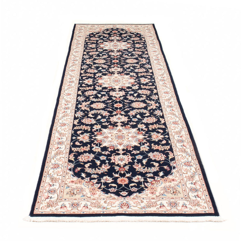 Alfombra de pasillo Alfombra Persa - Tabriz - Real - 295 x 81 cm - azul oscuro