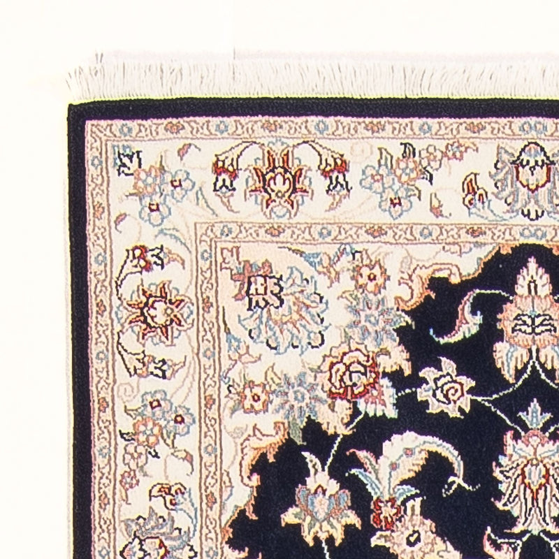 Alfombra de pasillo Alfombra Persa - Tabriz - Real - 251 x 80 cm - azul oscuro