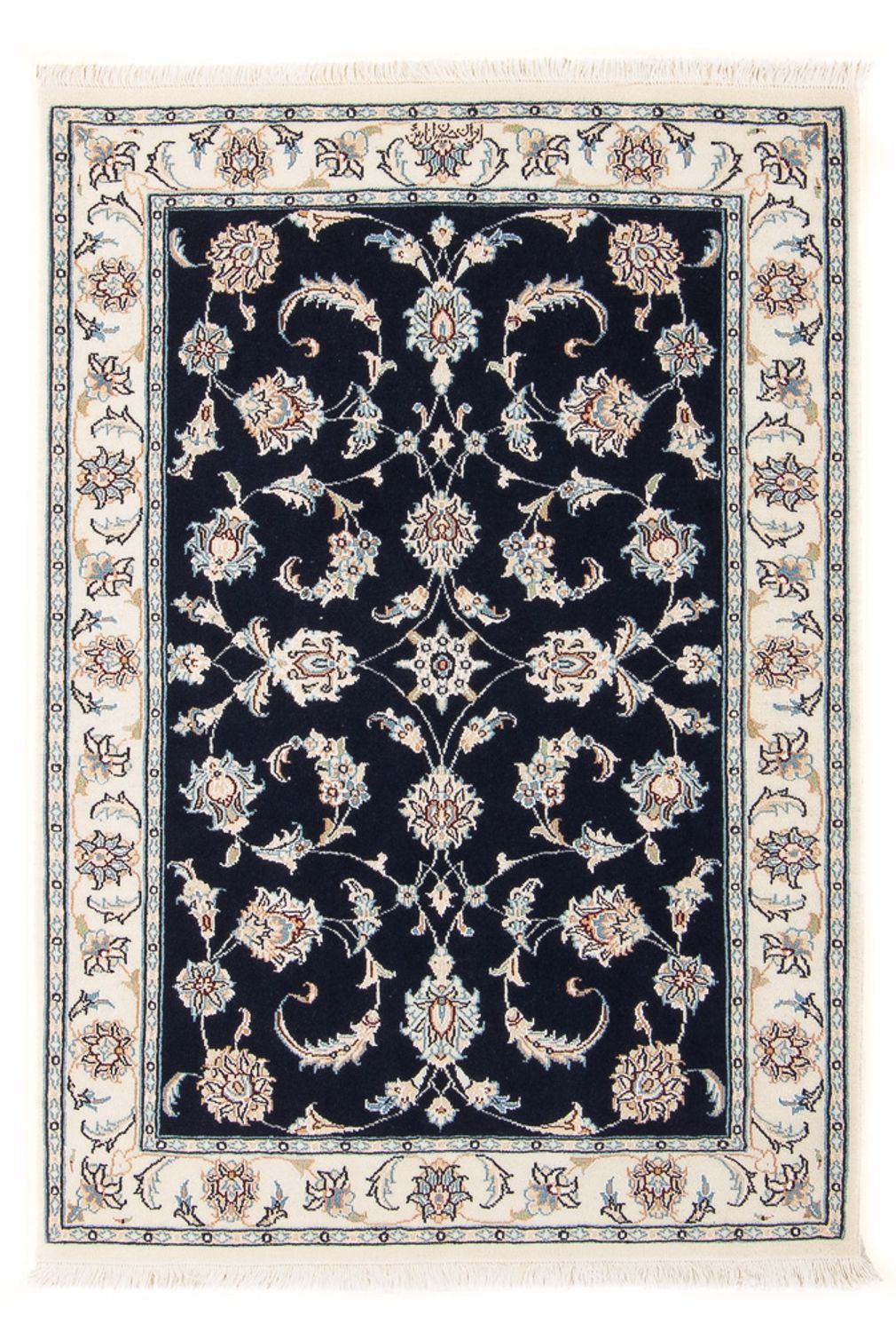 Alfombra Persa - Nain - Prima - 118 x 80 cm - azul oscuro