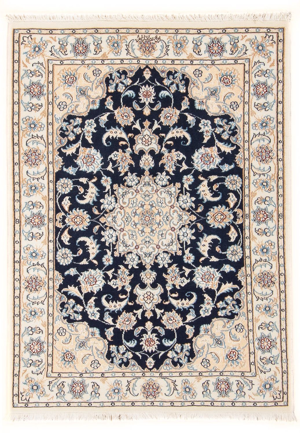 Alfombra Persa - Nain - Prima - 120 x 80 cm - azul oscuro