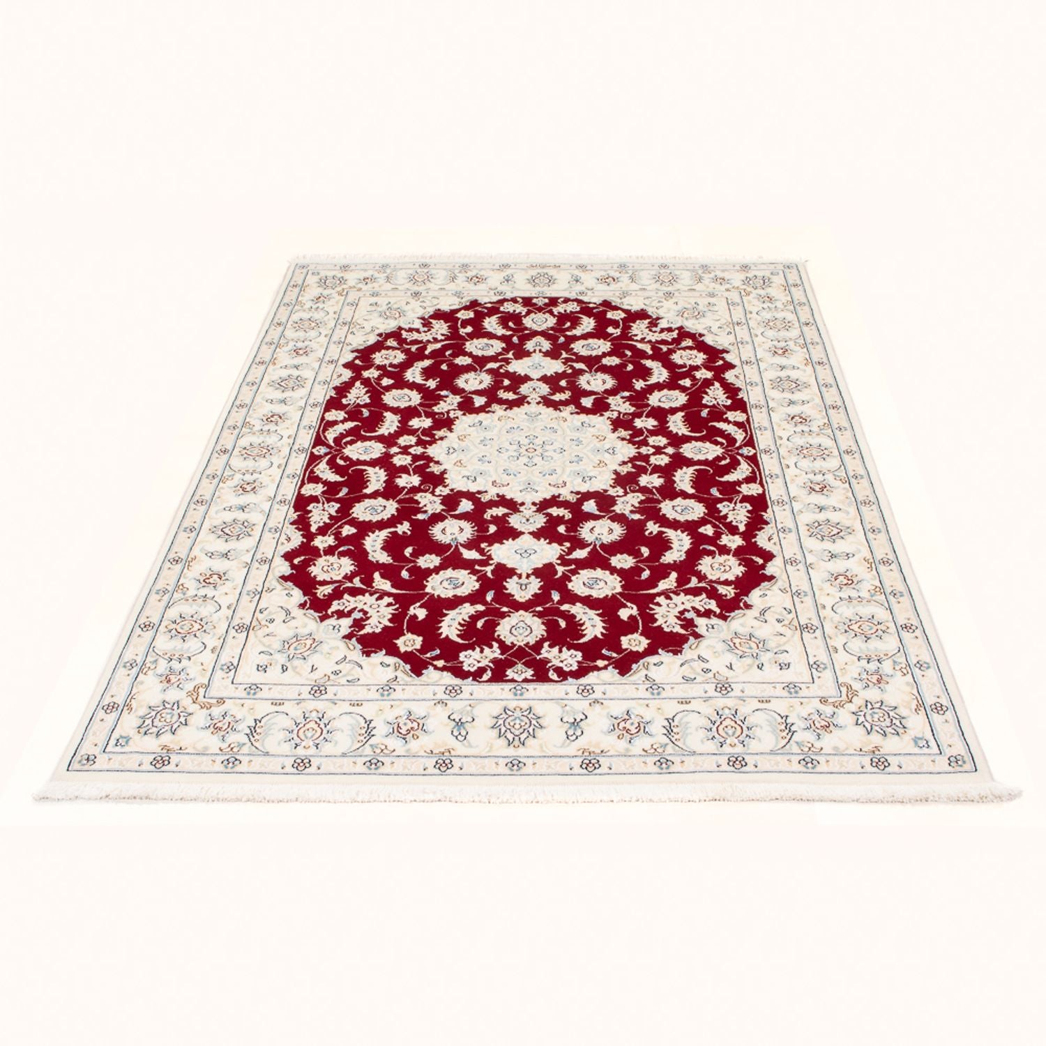 Alfombra Persa - Nain - Real - 178 x 118 cm - rojo