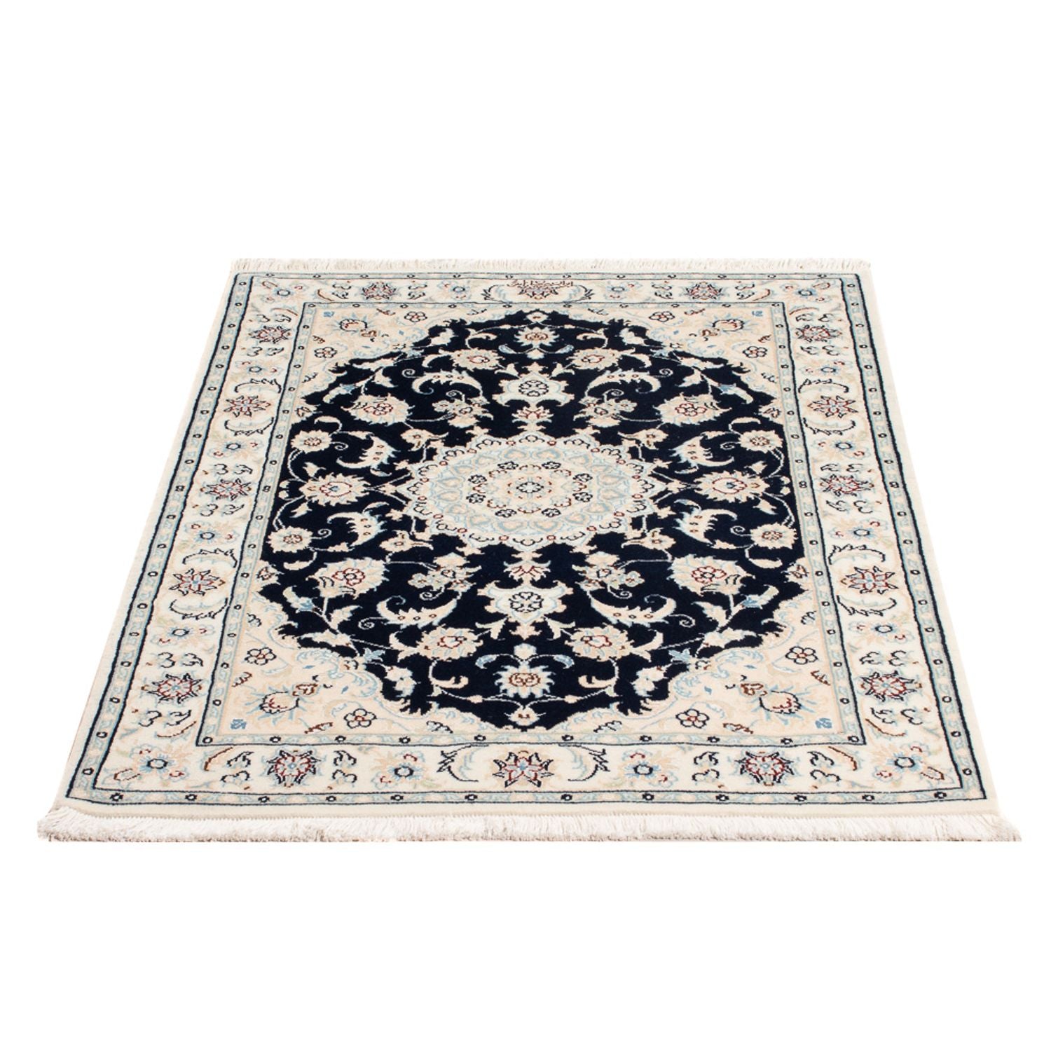 Alfombra Persa - Nain - Prima - 117 x 81 cm - azul oscuro