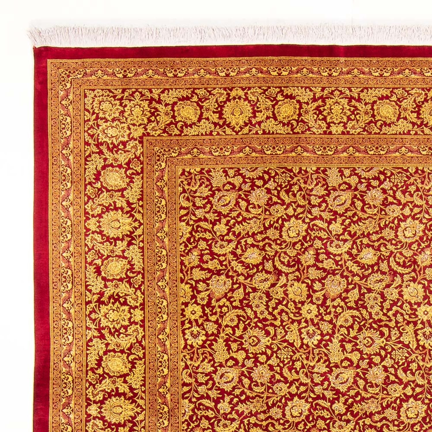 Alfombra de seda - Ghom Seda - Prima - 300 x 205 cm - naranja