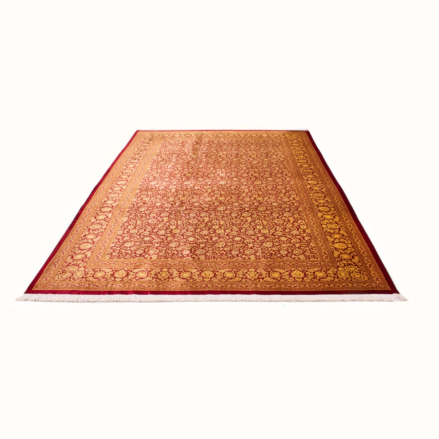 Alfombra de seda - Ghom Seda - Prima - 300 x 205 cm - naranja