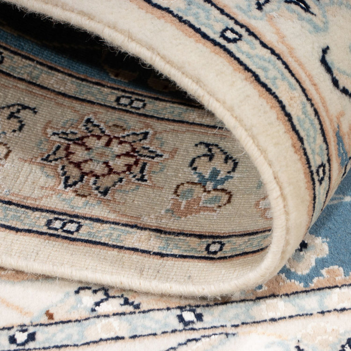 Alfombra Persa - Nain - Prima - 117 x 80 cm - azul claro