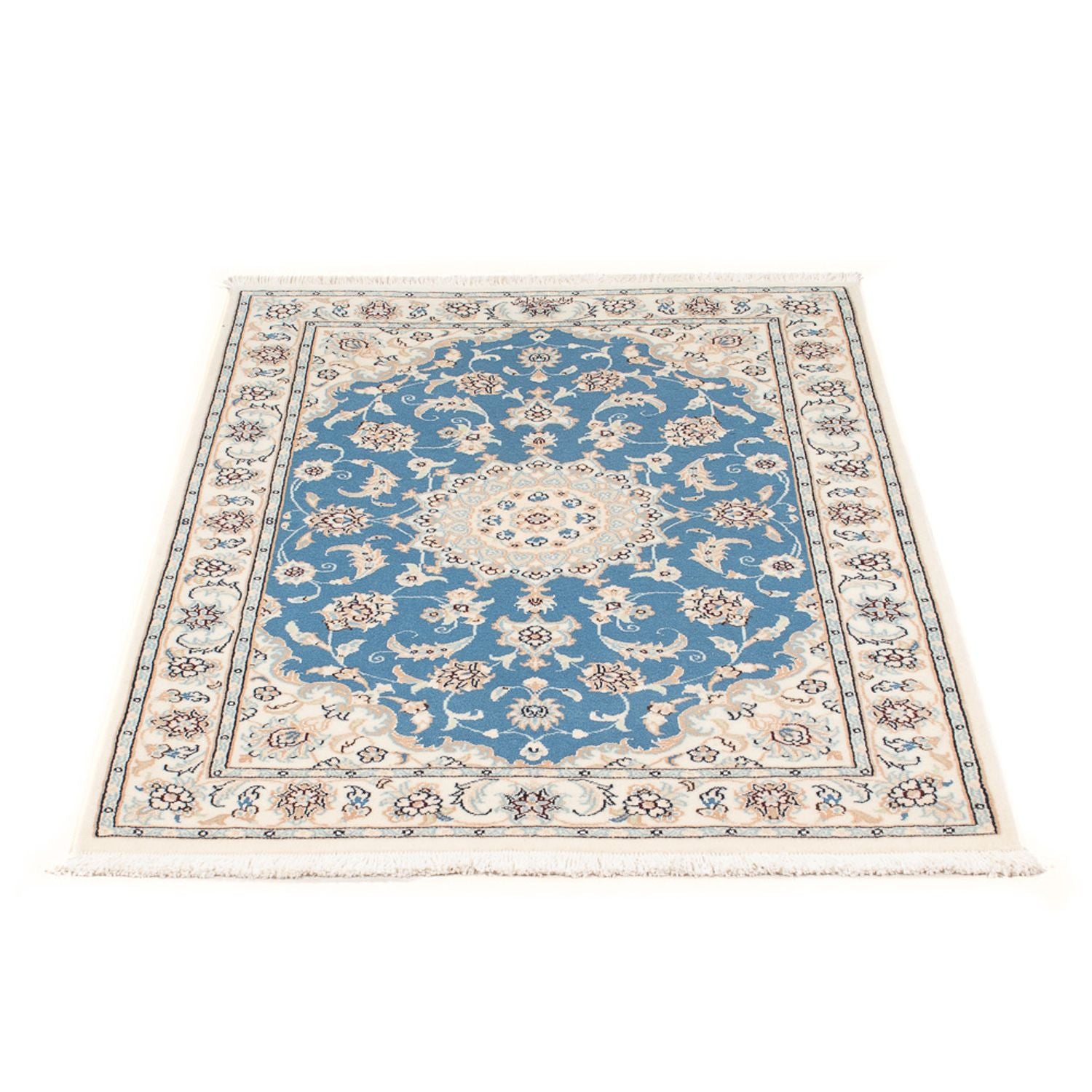 Alfombra Persa - Nain - Prima - 117 x 80 cm - azul claro
