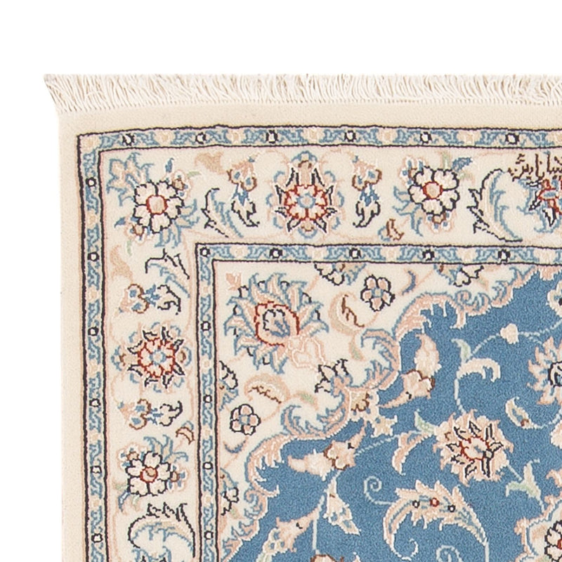 Alfombra Persa - Nain - Prima - 122 x 81 cm - azul claro