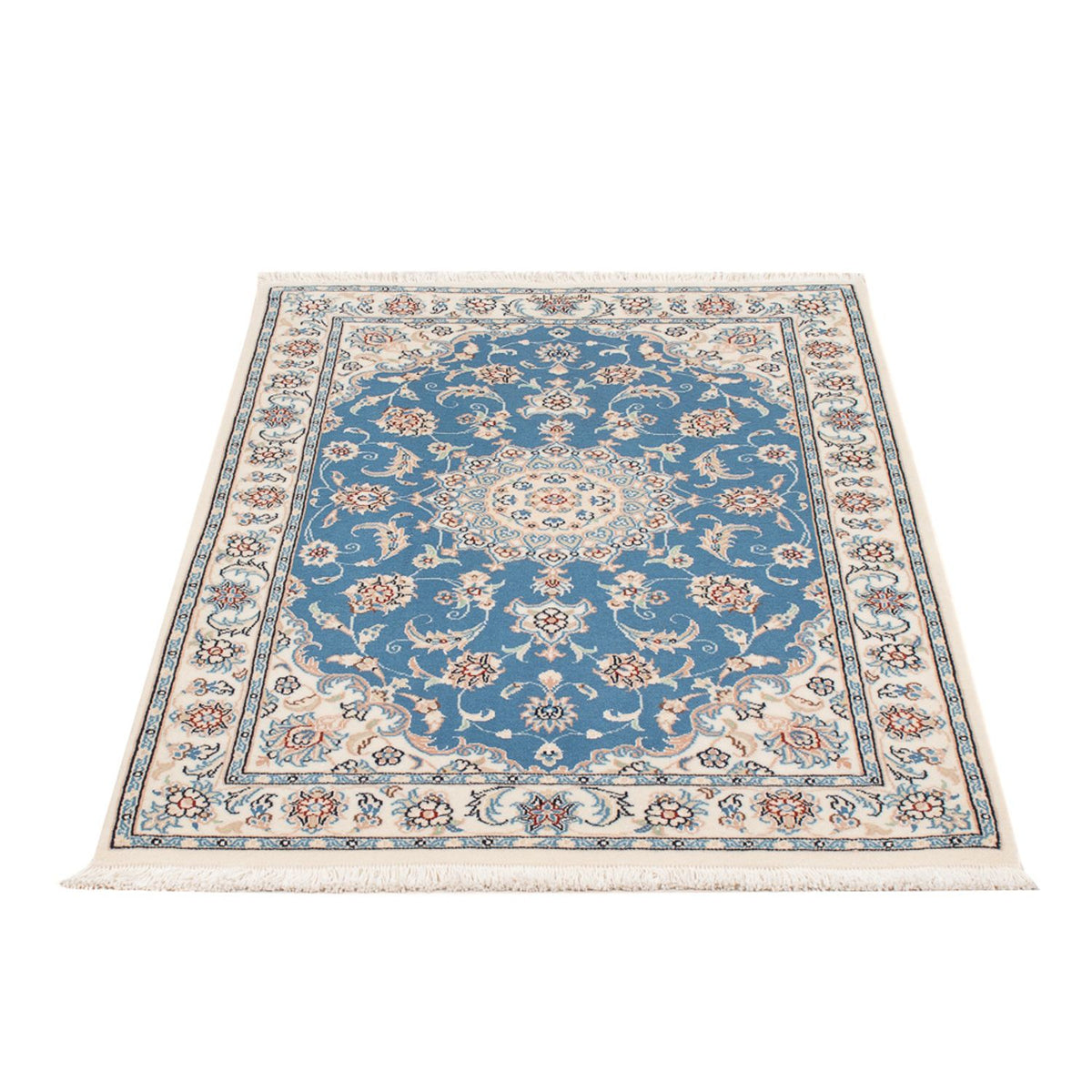 Alfombra Persa - Nain - Prima - 122 x 81 cm - azul claro