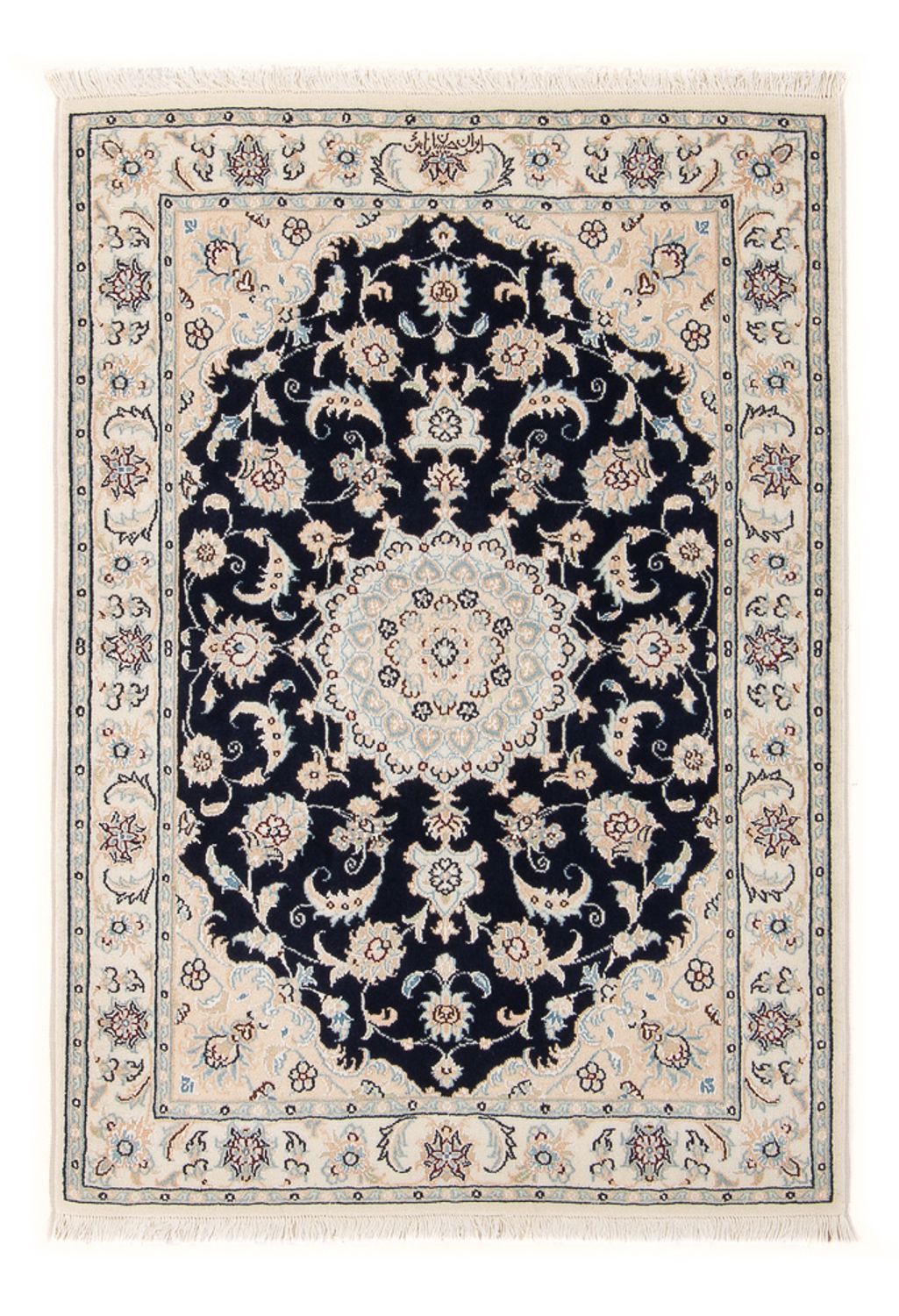 Alfombra Persa - Nain - Prima - 118 x 81 cm - azul oscuro