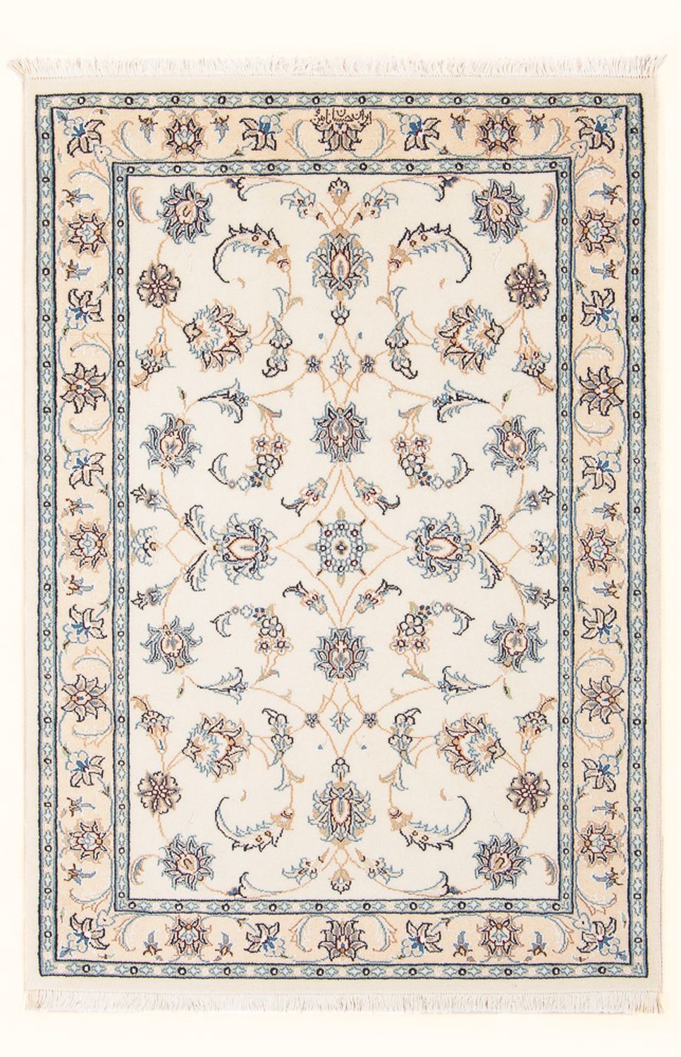 Alfombra Persa - Nain - Prima - 132 x 81 cm - crema