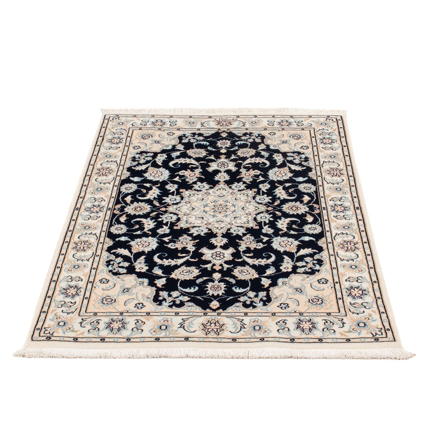 Alfombra Persa - Nain - Prima - 120 x 80 cm - azul oscuro