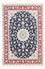 Alfombra Persa - Nain - Real - 178 x 120 cm - azul oscuro