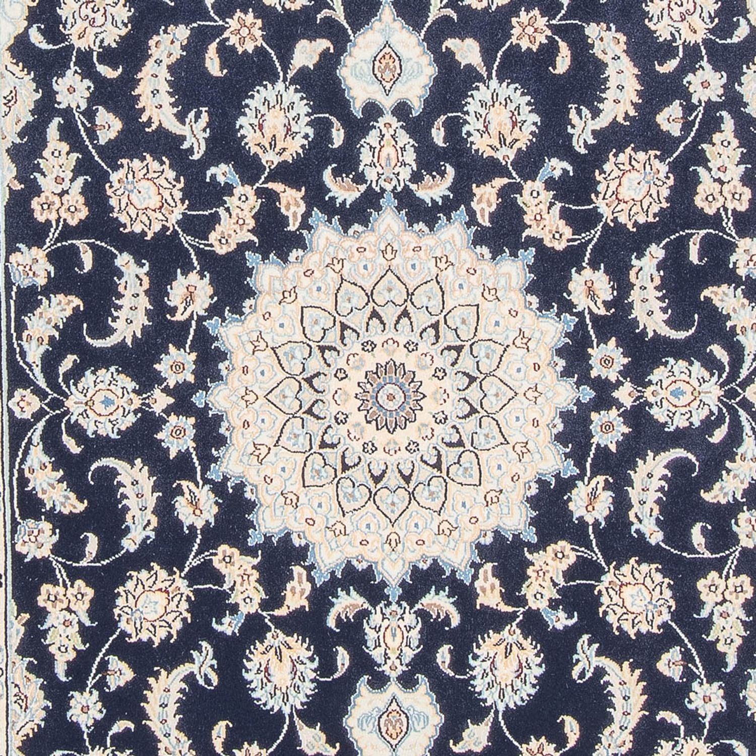 Alfombra Persa - Nain - Real - 178 x 120 cm - azul oscuro
