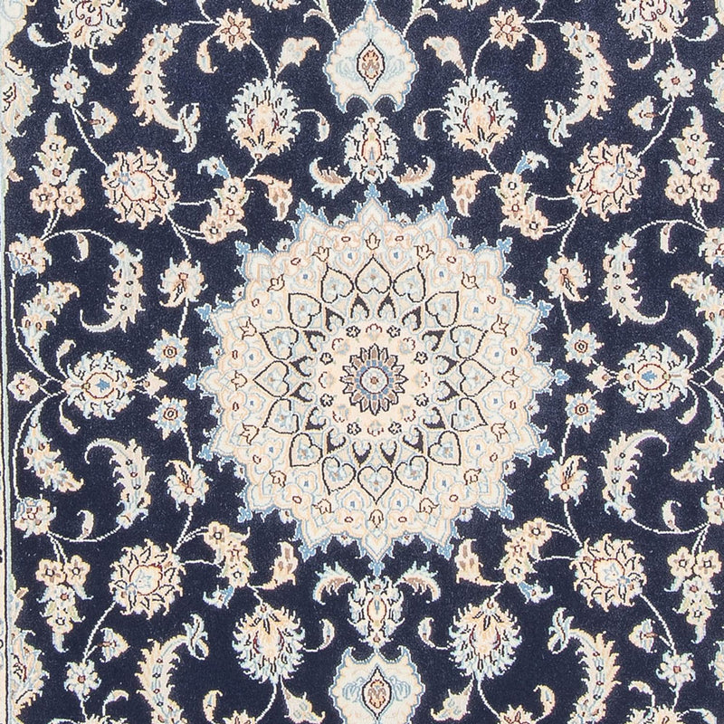 Alfombra Persa - Nain - Real - 178 x 120 cm - azul oscuro
