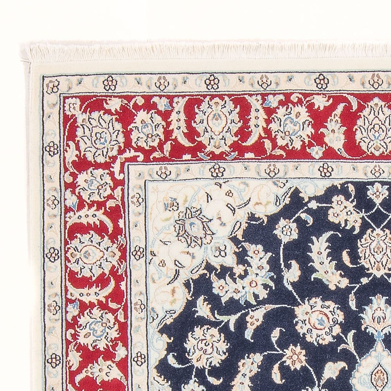 Alfombra Persa - Nain - Real - 178 x 120 cm - azul oscuro