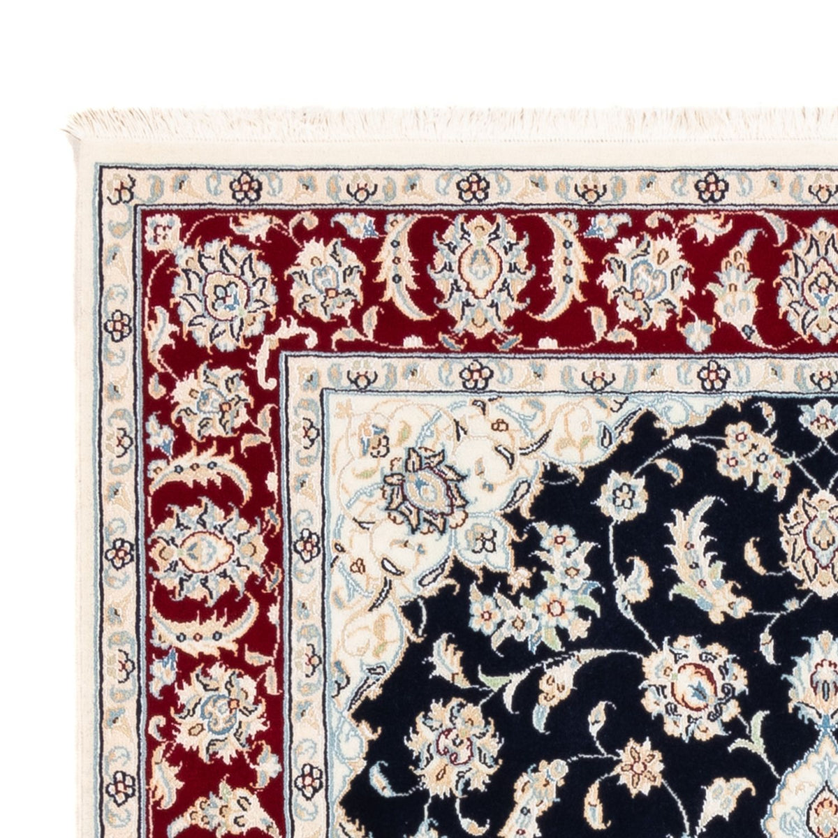 Alfombra Persa - Nain - Prima - 180 x 118 cm - azul oscuro