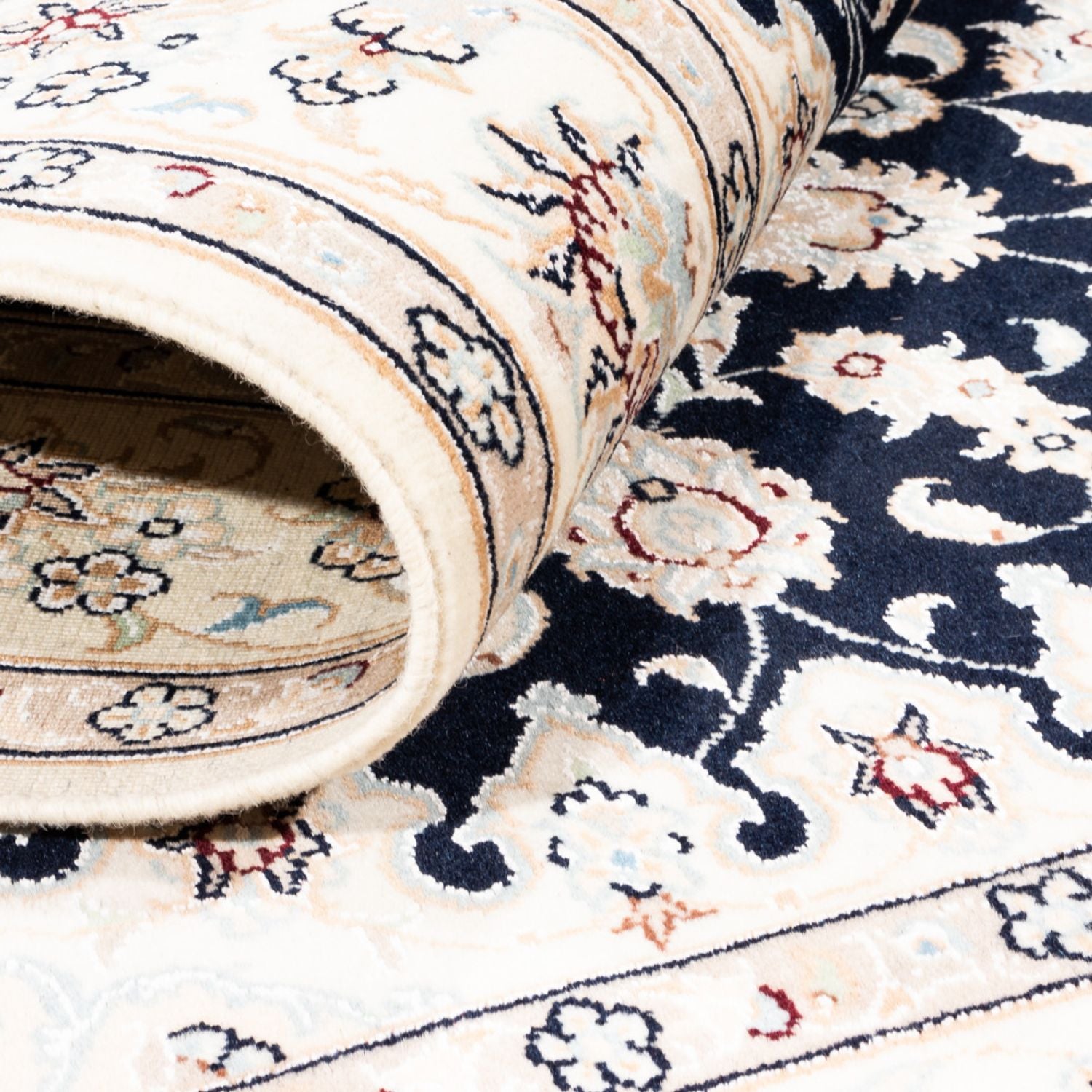 Alfombra Persa - Nain - Prima - 180 x 120 cm - azul oscuro