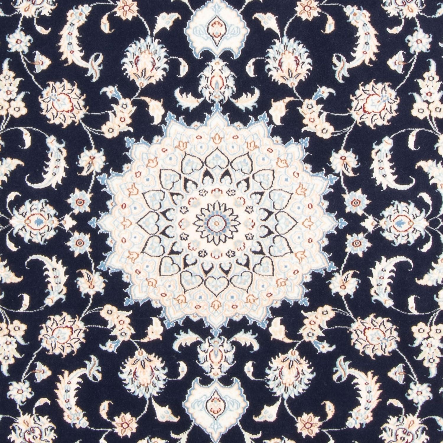 Alfombra Persa - Nain - Real - 165 x 120 cm - azul oscuro