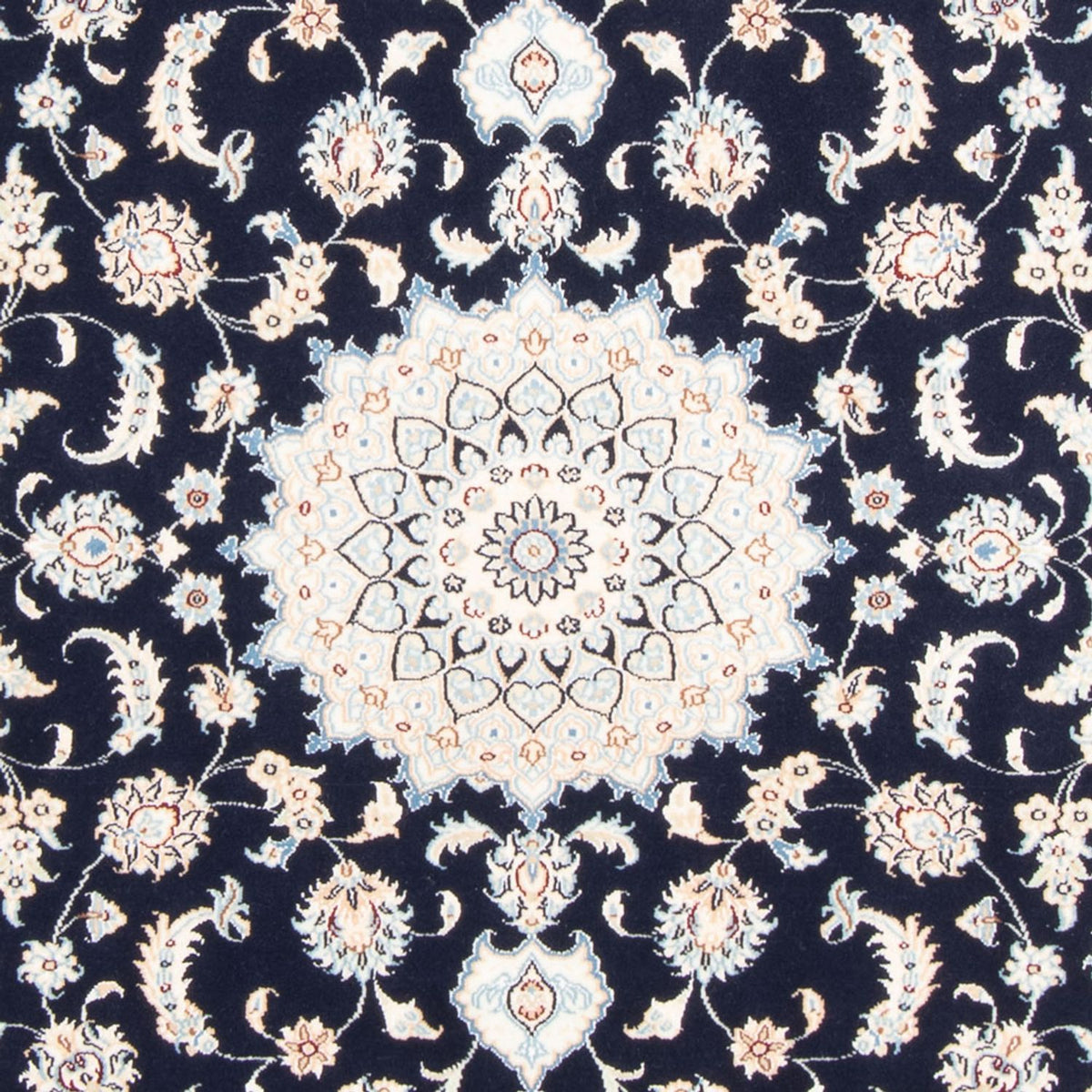 Alfombra Persa - Nain - Real - 165 x 120 cm - azul oscuro