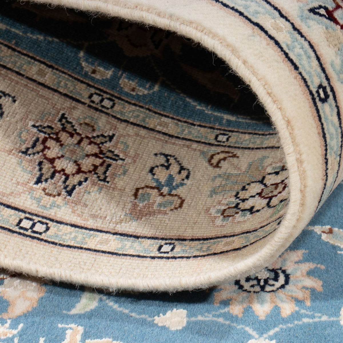 Alfombra Persa - Nain - Prima - 116 x 81 cm - azul claro