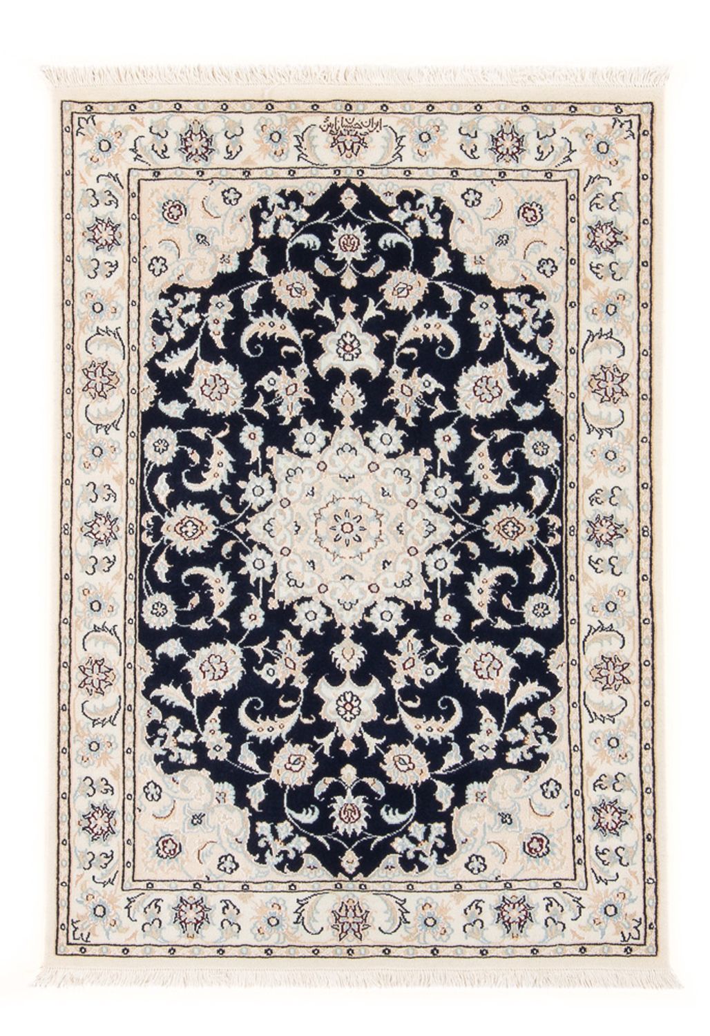 Alfombra Persa - Nain - Prima - 118 x 80 cm - azul oscuro