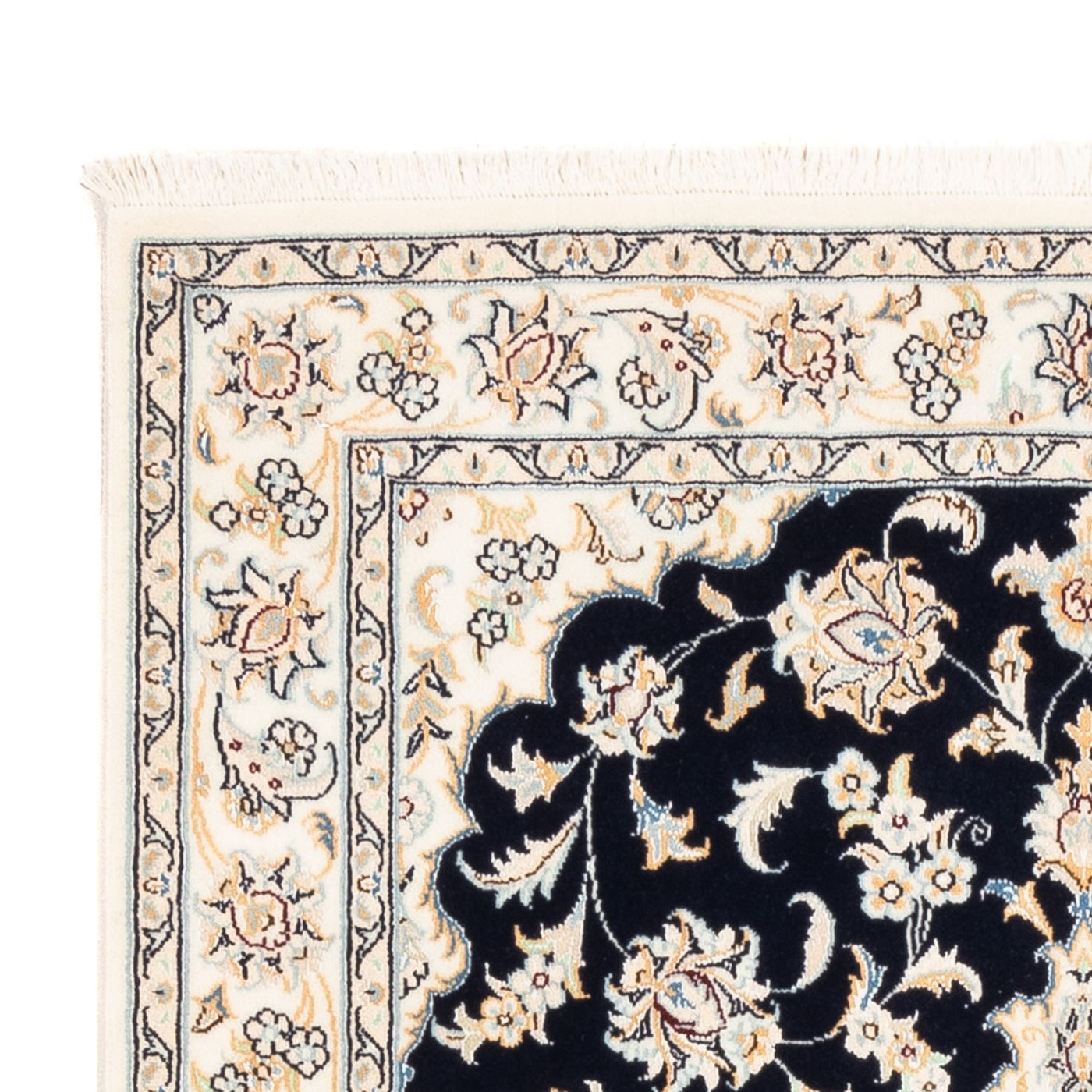 Alfombra Persa - Nain - Prima - 158 x 109 cm - azul oscuro