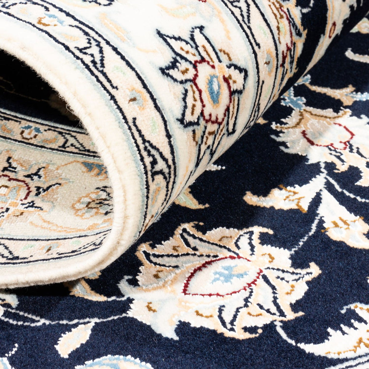 Alfombra Persa - Nain - Prima - 158 x 109 cm - azul oscuro