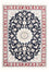 Alfombra Persa - Nain - Real - 151 x 105 cm - azul oscuro