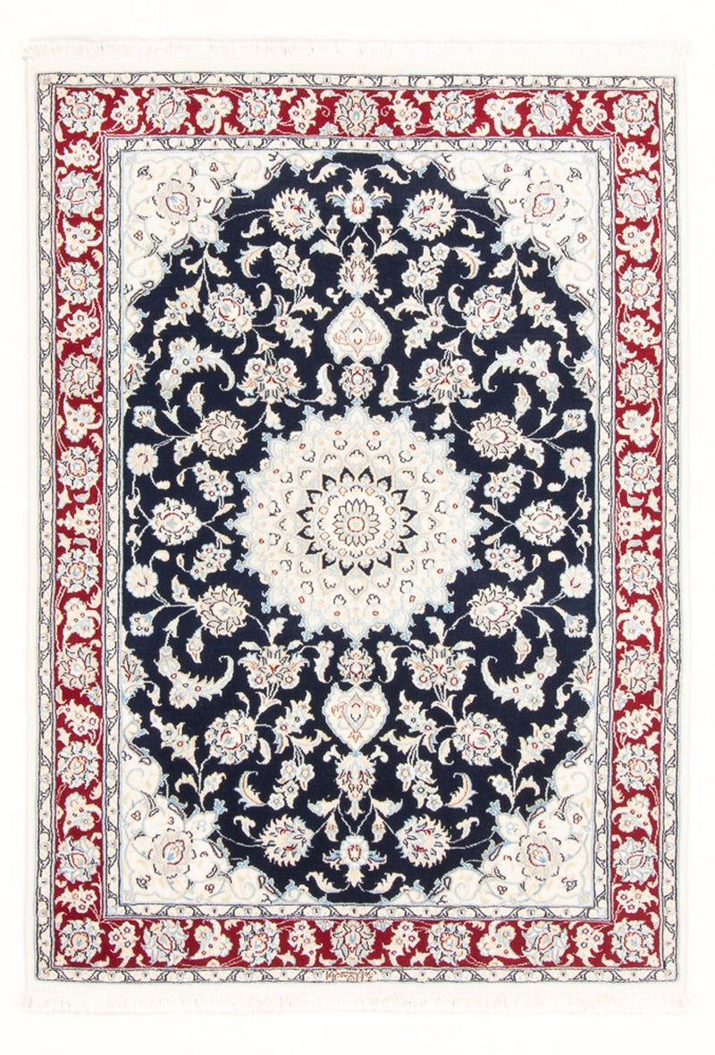 Alfombra Persa - Nain - Real - 151 x 105 cm - azul oscuro