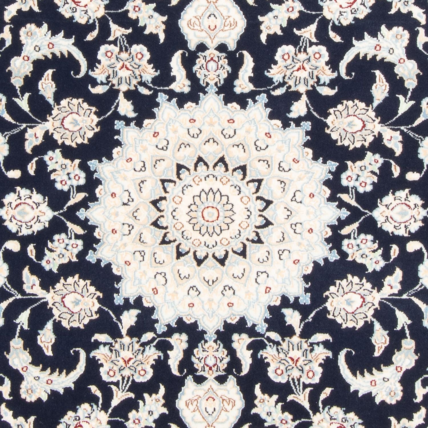 Alfombra Persa - Nain - Real - 151 x 105 cm - azul oscuro